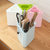 红凡 沥水刀架创意多功能塑料厨具收纳架 厨房置物架筷子笼(绿色)第4张高清大图