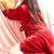 禧多屋珊瑚绒法兰绒长袖睡袍女士浴袍加厚睡衣家居服(酒红)第5张高清大图