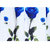 VEGININA 印花修身显瘦中长款雪纺连衣裙 9818(蓝色 3XL)第5张高清大图