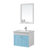 JOMOO九牧 实木浴室柜组合浴室橡胶木洗脸盆洗漱台洗手池 A2182 橡胶木白色（不含龙头和下水配件） 0.8M(柜体60.5cm蓝色款)第3张高清大图