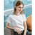 MISS LISA短袖t恤女装圆领棉体恤基础打底衫宽松上衣AL310229(白色 XXL)第5张高清大图