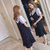 Mistletoe吊带裙黑色宽松中长款纯色女裙韩版新款(黑色 XL)第2张高清大图