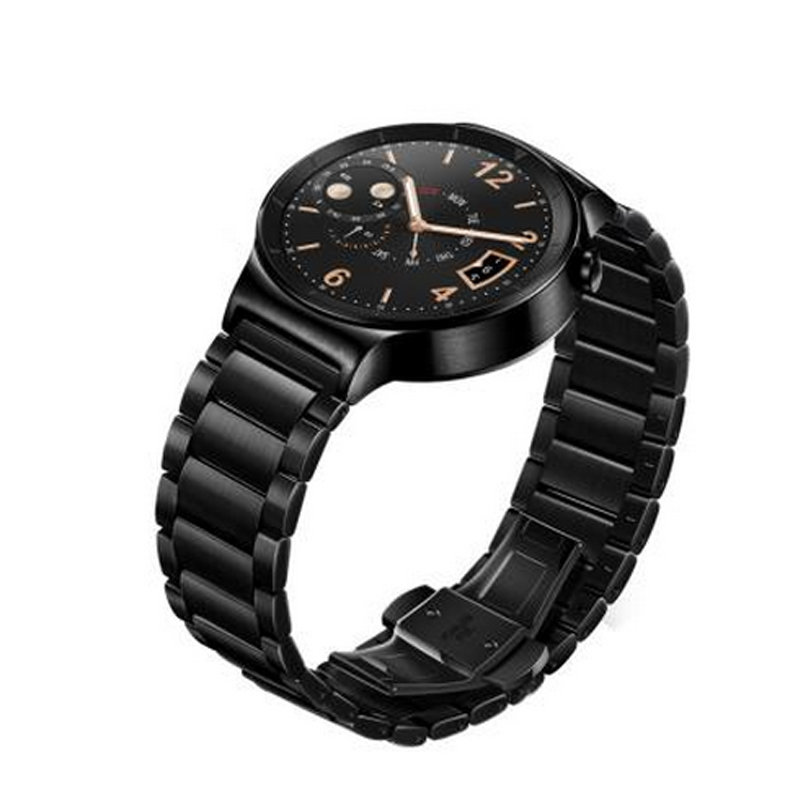 华为huawei watch 华为手表 动感系列(曜石黑) 黑色不锈钢三珠表带