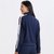 Skechers斯凯奇女子针织外套 条纹拼接休闲外套 SMAWS19D516(深蓝色# M)第4张高清大图