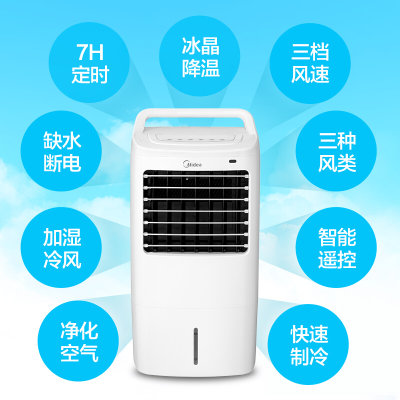 美的（Midea)AC120-16BRW 空调扇家用省电制冷器智能遥控电冷风扇静音空调扇水冷小空调