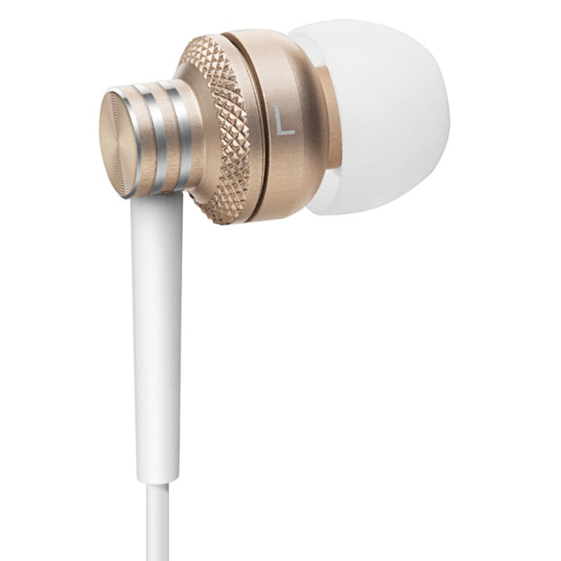 漫步者edifierh270p高保真立体声手机耳机入耳式耳机可通话香槟金