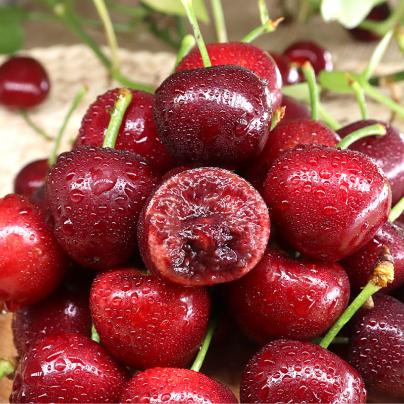 山东美早新鲜大樱桃孕妇小孩水果甜美多汁果肉细腻2斤装单果果径2628
