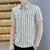 夏季男装短袖休闲商务男士衬衫1000-238(卡其 L)第2张高清大图