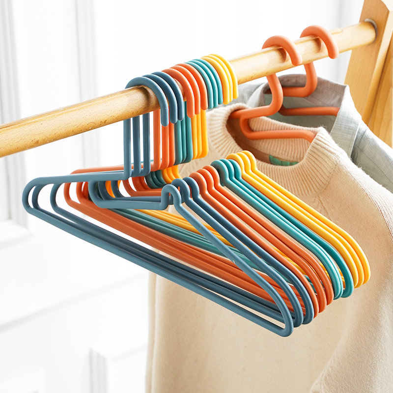 衣架无痕家用晾衣服撑子肩角防滑挂晒衣撑塑料凉衣架子宽肩晾衣架10个