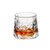 观山杯威士忌酒杯家用杯子不倒翁啤酒杯玻璃锤纹转转杯洋酒杯(冰川杯高款两个装)第5张高清大图