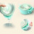 开优米（kiuimi）316不锈钢儿童餐具宝宝注水保温碗吸盘碗勺套装辅食碗四件套(绿色)第3张高清大图