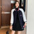 MISS LISA小个子女装学生夹克美式复古粗花呢棒球服外套A259(黑色 M)第4张高清大图