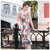 MISS LISA时尚印花连衣裙女式职业装修身中长款连衣裙吊带裙GDX-C60(粉红色 4XL)第3张高清大图