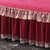 纯色欧式珊瑚绒加厚保暖床裙床罩单件1.5m1.8m2.0m防滑床单床笠套(酒红)第5张高清大图