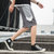 卡郎琪 沙滩裤男五分裤2020新款夏季外穿拼接运动裤潮学生大码男士休闲裤(KXP-S13深灰色 XL)第3张高清大图