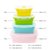 便携户外旅行泡面碗伸缩餐具可微波炉冰箱保鲜食品(灰边蓝(四件套5.6.7.8寸))第2张高清大图