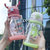 儿童水杯便携塑料吸管杯可爱卡通斜跨背带高颜值大容量学生杯子(小熊款     【600ml】)第9张高清大图