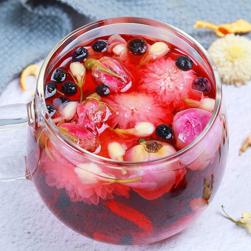 枸杞玫瑰八宝茶洛神花组合养生茶女人气血养颜茶养生茶一盒