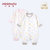 小米米minimoto新生儿长袖连身连体衣宝宝内衣哈衣爬服宝宝连身衣(粉红-和式连身衣 52cm(0-3个月))第3张高清大图