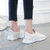 JOHLIN DREAM小白鞋女鞋子2021年网面透气夏季薄款镂空运动飞织鞋春款(白色 37)第5张高清大图