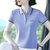 纯棉短袖t恤女夏季2022年新款宽松女装洋气减龄高品质带领polo衫(紫蓝色 XXXL)第5张高清大图
