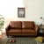 SKYMI日式PU沙发小户型沙发直排沙发时尚沙发客厅沙发(咖啡色 脚踏)第7张高清大图
