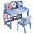 实木儿童书桌中小学生写字桌椅套装家用简约卧室课桌可升降学习桌(天蓝色0.8米书桌+北欧椅 默认版本)第5张高清大图