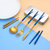 健康之星分拆不锈钢刀叉勺筷子餐具套装上班族便携单人餐具盒学生餐具(银色)第5张高清大图