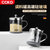 CCKO不锈钢调料罐组合套装调味瓶盐罐子家用味精调盒厨房玻璃CK9986(黑色四味高硼硅调味罐)第2张高清大图