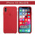 苹果XS/XSmax手机壳液态硅胶壳 iphoneXS保护套防摔软壳 苹果Xsmax手机套男女款外壳(红色 苹果Xs Max 6.5英寸)第3张高清大图