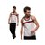 路伊梵时尚运动21816最新畅销男款运动健身套装（大红+白+黑）（L）第4张高清大图