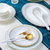 【礼盒装】officenoki陶瓷餐具时尚金边花面餐具套装22头(默认 默认)第3张高清大图