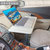 车载小饭桌汽车用折叠电脑桌写字桌后座车内笔记本支架车载小桌子(21 车载小款磨砂黑（高密度底板）)第5张高清大图