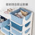 儿童收纳架抽屉式储物柜子玩具收纳架大容量置物架塑料卧室床头柜(绅士蓝-2+3 默认版本)第2张高清大图