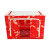 普润 牛津布铁艺收纳储物箱 55L(红色)第2张高清大图