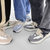 小众原创男式运动鞋潮鞋春季复古运动鞋男休闲板鞋厚底增高老爹鞋(38 卡其色)第4张高清大图