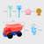 乐佳凡儿童沙滩戏水玩具早教工具挖沙漏铲子玩沙土玩雪亲子互动套装沙滩车玩具礼物 四轮沙滩车（货号：2008-1）(红色)第5张高清大图