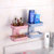 红凡 卫生间双层沥水肥皂盒创意浴室吸盘壁挂式香皂盒免打孔皂盒置物架(米色 1个装)第4张高清大图