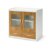 良匠智简格现代板式茶水柜、边柜、储物柜、矮柜LJ-CSG008(两门两抽）(橡木 暖白 默认)第3张高清大图