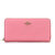 COACH 蔻驰 52372 女士经典纯色拉链长款钱包(粉红色)第2张高清大图