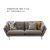 爱依瑞斯（ARIS） 大小户型北欧简约时尚 1+2+3组合沙发单人位格鲁特 WFS-37(灰色 三人位)第2张高清大图