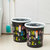 禧天龙  塑料收纳桶家用时尚创意压圈纸篓厨房厕所卫生间无盖垃圾桶7.5L(彩色字母)第4张高清大图
