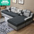 沙皮宝(SHAPBAO)简约现代布艺沙发组合可拆洗客厅转角L型储物折叠沙发床(（标准版）双人+贵妃)第5张高清大图