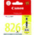 佳能(canon) CLI-826 墨盒 套装 含四个彩色(青红黄灰) 适用于IP4980 IX6580 MG6280 MG8180 MG8280第2张高清大图