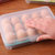 红凡 创意便携塑料双层鸡蛋收纳盒鸡蛋盒15格 厨房冰箱大保鲜盒塑料储物盒 鸡蛋托(蓝色)第4张高清大图