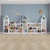 儿童书架绘本架玩具二合一收纳架城堡实木书柜组合一体落地收纳柜(白色三层小房子（实木生态板）)第5张高清大图
