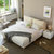 A家家具 床 布艺床 北欧卧室1.8米双人床 现代简约可拆洗软靠床 DA0120-180 米黄色(1.5米床+床头柜*2+床垫)第3张高清大图