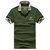 吉普盾 男装夏季新款纯棉翻领T恤 男式短袖T恤9335(军绿色 XL)第3张高清大图