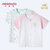 小米米minimoto男女童圆领短袖棉上衣T恤(粉红-开肩上衣 110cm（3-4岁）)第5张高清大图