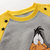 优贝宜 儿童卫衣套装卡通 英文猫脸 宝宝两件套女 男童长袖春装(100cm 82251#黄色扁嘴鸭)第3张高清大图